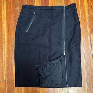 J. Crew Zip Navy Pencil Skirt Sz 10